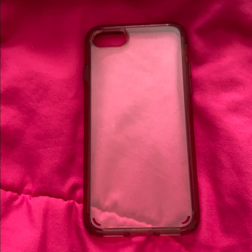 Clear iPhone case.
